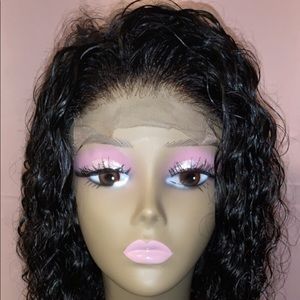 14 inch deep curly Brazilian closure wig
